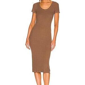 Kenzie U Neck Dress in Walnut